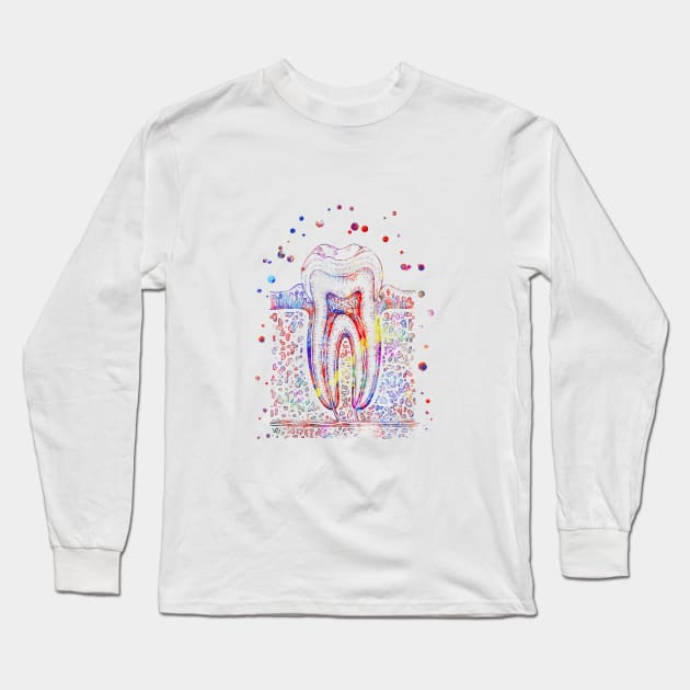 Tooth Long Sleeve T-Shirt by RosaliArt